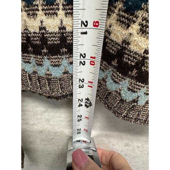 Anne Klein Multicolor Striped Knit Sweater with Tie Waist Size M - Picture 6 of 8